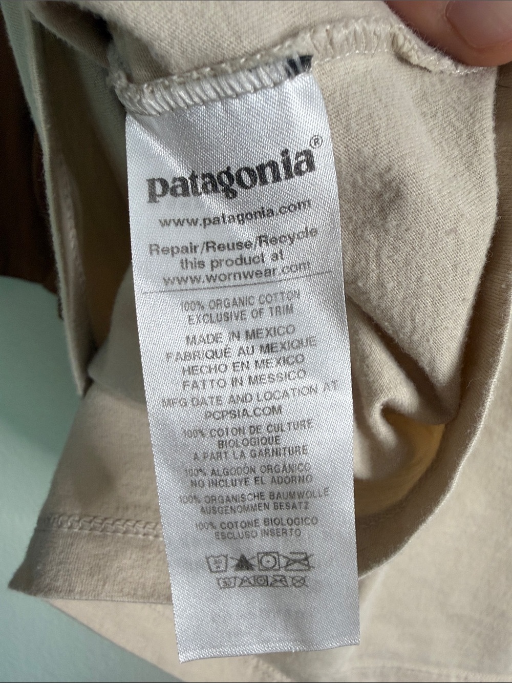 Patagonia Cotton in Conversion baseball 3/4 sleeve tee womens medium - Picture 6 of 6